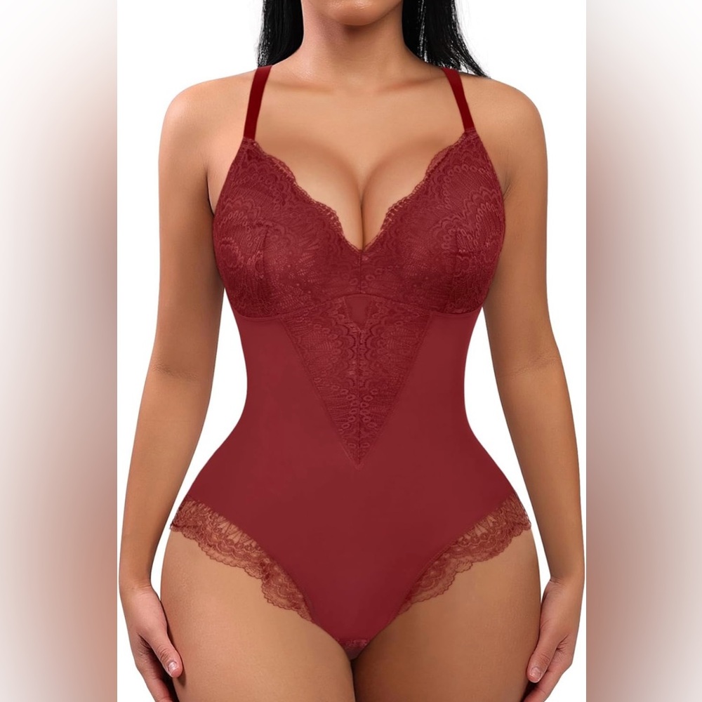FeelinGirl Bodysuits for Women Lace Shapewear Body Suit Lingerie Size Small